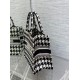Fake Dior Small Book Tote Bag Micro Houndstooth Embroidery Replica Replica Dior Small Book Tote Bag Micro Houndstooth Embroidery