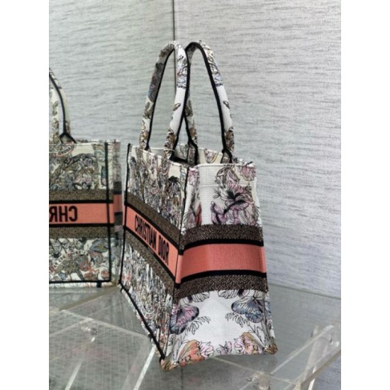 Fake Dior Medium Book Tote Bag Butterfly Around The World Embroidery Replica Replica Dior Medium Book Tote Bag Butterfly Around The World Embroidery
