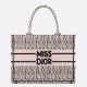 Fake Dior Medium Book Tote Bag Pink Miss Dior Allover Embroidery Replica Replica Dior Medium Book Tote Bag Pink Miss Dior Allover Embroidery