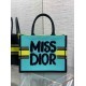 Fake Dior Medium Book Tote Bag Yellow and Blue Miss Dior Graffiti Embroidery Replica Replica Dior Medium Book Tote Bag Yellow and Blue Miss Dior Graffiti Embroidery