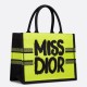 Fake Dior Medium Book Tote Bag Yellow and Blue Miss Dior Graffiti Embroidery Replica Replica Dior Medium Book Tote Bag Yellow and Blue Miss Dior Graffiti Embroidery