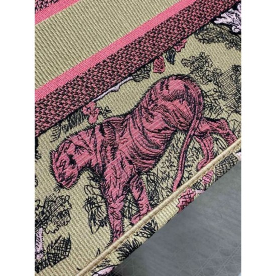 Replica Dior Medium Dioriviera Book Tote Raffia with Pink Toile de Jouy Sauvage Embroidery Fake Dior Medium Dioriviera Book Tote Raffia with Pink Toile de Jouy Sauvage Embroidery Replica