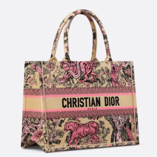 Replica Dior Medium Dioriviera Book Tote Raffia with Pink Toile de Jouy Sauvage Embroidery Fake Dior Medium Dioriviera Book Tote Raffia with Pink Toile de Jouy Sauvage Embroidery Replica