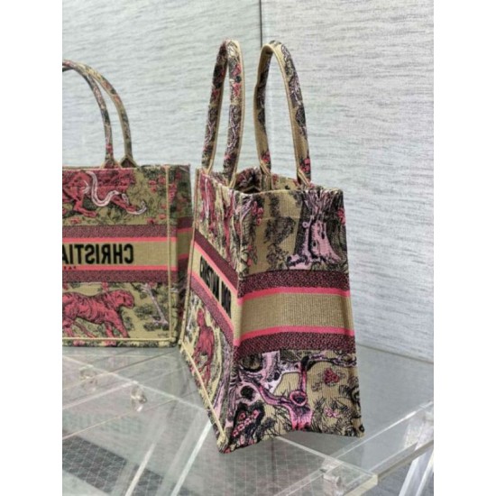 Replica Dior Medium Dioriviera Book Tote Raffia with Pink Toile de Jouy Sauvage Embroidery Fake Dior Medium Dioriviera Book Tote Raffia with Pink Toile de Jouy Sauvage Embroidery Replica