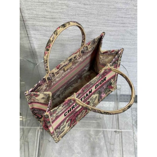 Replica Dior Medium Dioriviera Book Tote Raffia with Pink Toile de Jouy Sauvage Embroidery Fake Dior Medium Dioriviera Book Tote Raffia with Pink Toile de Jouy Sauvage Embroidery Replica