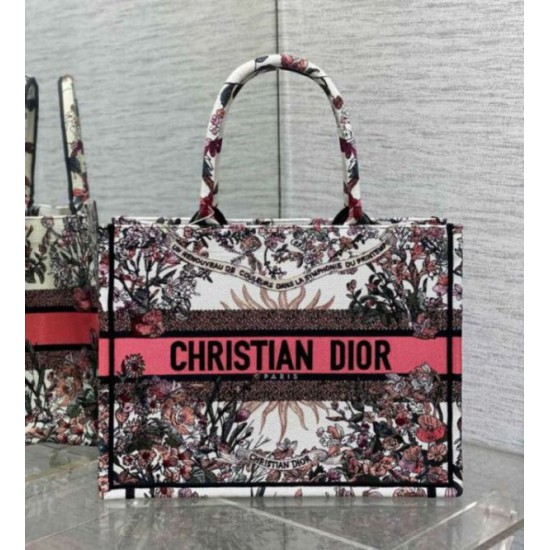 Replica Dior Medium Book Tote Bag Dior 4 Saisons Printemps Soleil Embroidery Replica Dior Medium Book Tote Bag Dior 4 Saisons Printemps Soleil Embroidery