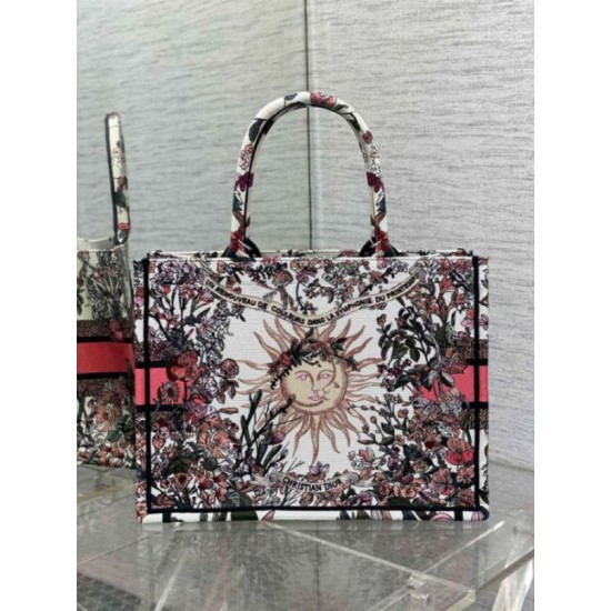 Replica Dior Medium Book Tote Bag Dior 4 Saisons Printemps Soleil Embroidery Replica Dior Medium Book Tote Bag Dior 4 Saisons Printemps Soleil Embroidery