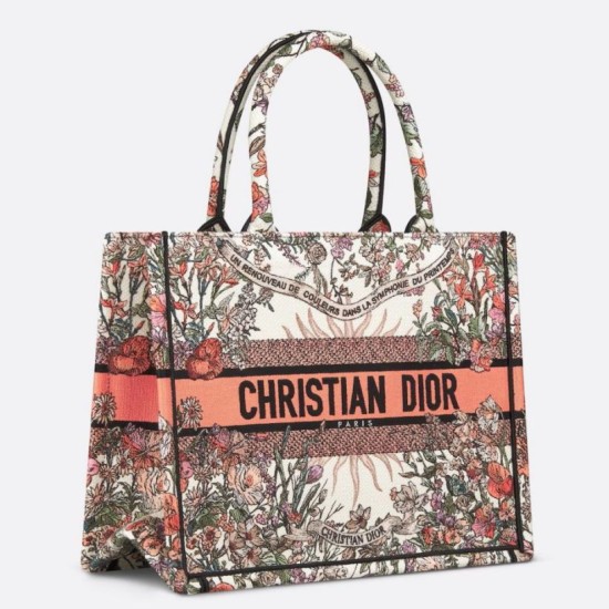Replica Dior Medium Book Tote Bag Dior 4 Saisons Printemps Soleil Embroidery Replica Dior Medium Book Tote Bag Dior 4 Saisons Printemps Soleil Embroidery