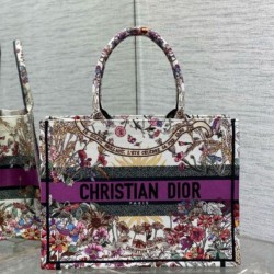 Replica Dior Medium Book Tote Bag Dior 4 Saisons Été Soleil Embroidery