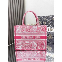 Replica Dior Medium Dioriviera Book Tote Pink Toile de Jouy Embroidery Replica Dior Medium Dioriviera Book Tote Pink Toile de Jouy Embroidery