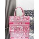 Replica Dior Medium Dioriviera Book Tote Pink Toile de Jouy Embroidery Replica Dior Medium Dioriviera Book Tote Pink Toile de Jouy Embroidery