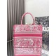 Replica Dior Medium Dioriviera Book Tote Pink Toile de Jouy Embroidery Replica Dior Medium Dioriviera Book Tote Pink Toile de Jouy Embroidery