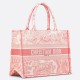 Replica Dior Medium Dioriviera Book Tote Pink Toile de Jouy Embroidery Replica Dior Medium Dioriviera Book Tote Pink Toile de Jouy Embroidery