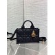 Replica Dior Mini Book Tote Bag with Strap Black Macrocannage Calfskin Fake Dior Mini Book Tote Bag with Strap Black Macrocannage Calfskin Replica