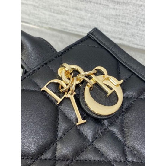 Replica Dior Mini Book Tote Bag with Strap Black Macrocannage Calfskin Fake Dior Mini Book Tote Bag with Strap Black Macrocannage Calfskin Replica