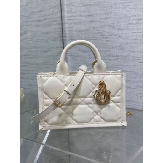 Replica Dior Mini Book Tote Bag with Strap White Macrocannage Calfskin Replica Dior Mini Book Tote Bag with Strap White Macrocannage Calfskin