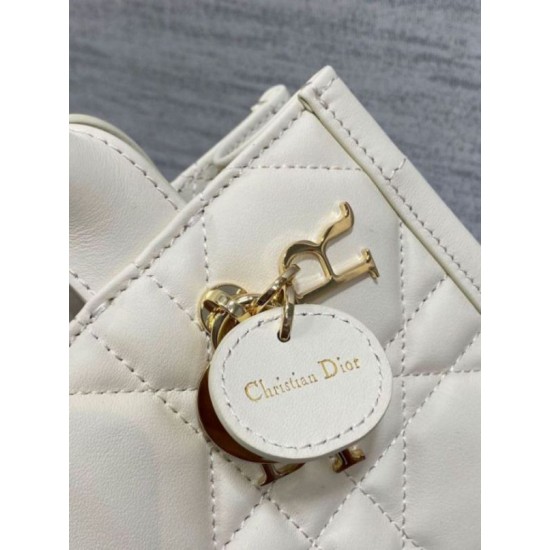 Replica Dior Mini Book Tote Bag with Strap White Macrocannage Calfskin Replica Dior Mini Book Tote Bag with Strap White Macrocannage Calfskin