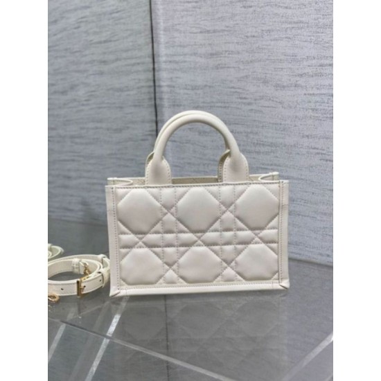 Replica Dior Mini Book Tote Bag with Strap White Macrocannage Calfskin Replica Dior Mini Book Tote Bag with Strap White Macrocannage Calfskin