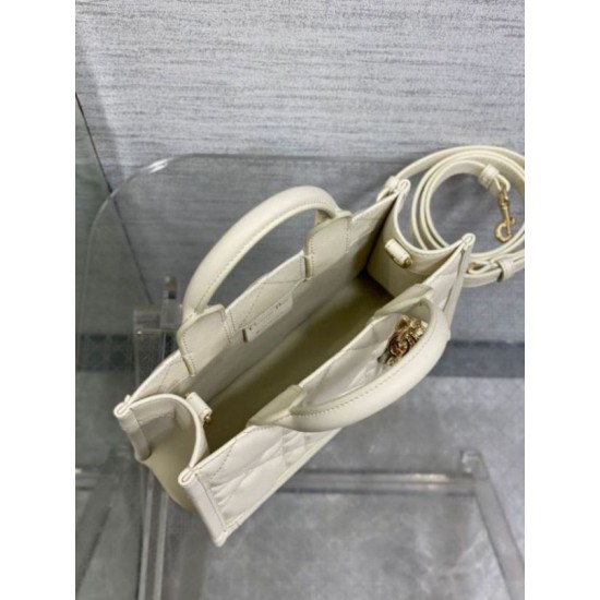 Replica Dior Mini Book Tote Bag with Strap White Macrocannage Calfskin Replica Dior Mini Book Tote Bag with Strap White Macrocannage Calfskin