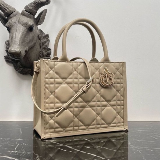 Replica Dior Small Book Tote Bag with Strap Beige Macrocannage Calfskin Fake Dior Small Book Tote Bag with Strap Beige Macrocannage Calfskin Replica