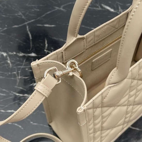 Replica Dior Small Book Tote Bag with Strap Beige Macrocannage Calfskin Fake Dior Small Book Tote Bag with Strap Beige Macrocannage Calfskin Replica