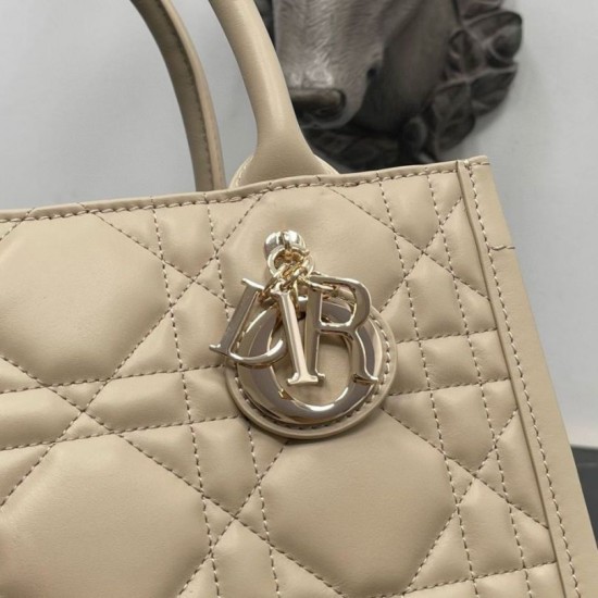 Replica Dior Small Book Tote Bag with Strap Beige Macrocannage Calfskin Fake Dior Small Book Tote Bag with Strap Beige Macrocannage Calfskin Replica