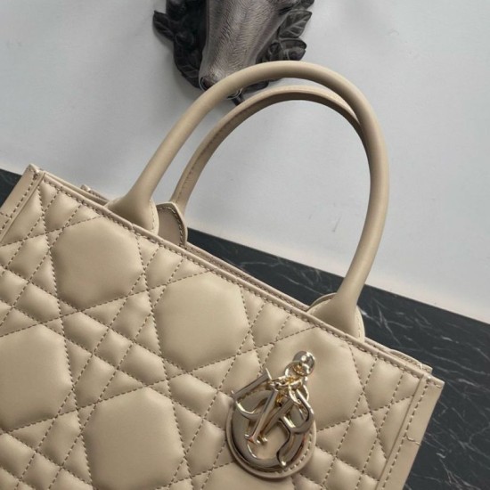Replica Dior Small Book Tote Bag with Strap Beige Macrocannage Calfskin Fake Dior Small Book Tote Bag with Strap Beige Macrocannage Calfskin Replica