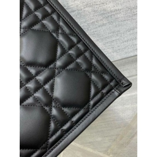 Replica Dior Small Book Tote Bag with Strap Black Macrocannage Calfskin Fake Dior Small Book Tote Bag with Strap Black Macrocannage Calfskin Replica