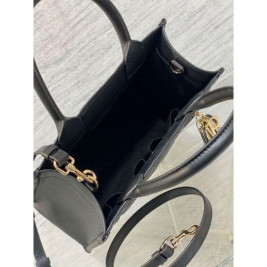 Replica Dior Small Book Tote Bag with Strap Black Macrocannage Calfskin Fake Dior Small Book Tote Bag with Strap Black Macrocannage Calfskin Replica