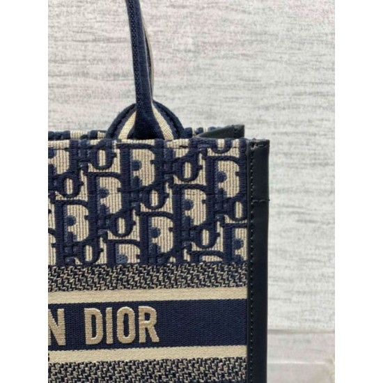 Replica Dior Small Book Tote Bag with Strap Blue Dior Oblique Replica Dior Small Book Tote Bag with Strap Blue Dior Oblique