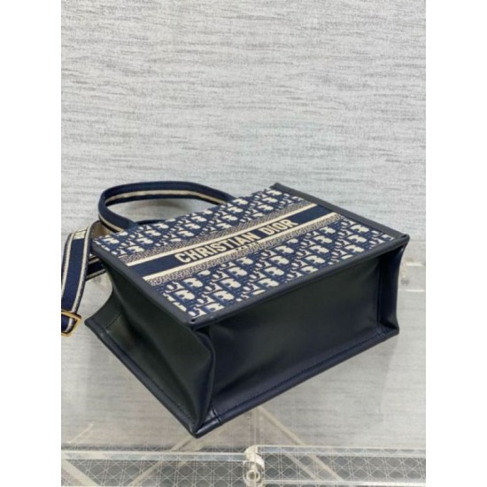 Replica Dior Small Book Tote Bag with Strap Blue Dior Oblique Replica Dior Small Book Tote Bag with Strap Blue Dior Oblique