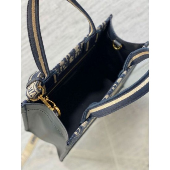 Replica Dior Small Book Tote Bag with Strap Blue Dior Oblique Replica Dior Small Book Tote Bag with Strap Blue Dior Oblique