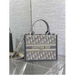 Fake Dior Small Book Tote Bag with Strap Grey Dior Oblique Replica Fake Dior Small Book Tote Bag with Strap Grey Dior Oblique Replica