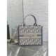 Fake Dior Small Book Tote Bag with Strap Grey Dior Oblique Replica Fake Dior Small Book Tote Bag with Strap Grey Dior Oblique Replica