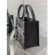 Replica Dior Small Book Tote Bag with Strap Plan de Paris Embroidery and Black Calfskin Replica Dior Small Book Tote Bag with Strap Plan de Paris Embroidery and Black Calfskin