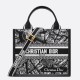 Replica Dior Small Book Tote Bag with Strap Plan de Paris Embroidery and Black Calfskin Replica Dior Small Book Tote Bag with Strap Plan de Paris Embroidery and Black Calfskin