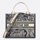 Replica Dior Small Book Tote Bag with Strap Toile de Jouy Reverse Embroidery and Blue Calfskin Fake Dior Small Book Tote Bag with Strap Toile de Jouy Reverse Embroidery and Blue Calfskin Replica