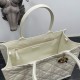 Replica Dior Medium Book Tote Bag with Strap White Macrocannage Calfskin Replica Dior Medium Book Tote Bag with Strap White Macrocannage Calfskin