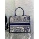 Replica Dior Medium Book Tote Bag with Strap Blue Toile de Jouy Sauvage Embroidery Replica Dior Medium Book Tote Bag with Strap Blue Toile de Jouy Sauvage Embroidery