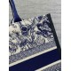 Replica Dior Medium Book Tote Bag with Strap Blue Toile de Jouy Sauvage Embroidery Replica Dior Medium Book Tote Bag with Strap Blue Toile de Jouy Sauvage Embroidery