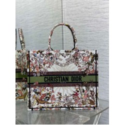 Replica Dior Large Book Tote Bag Dior 4 Saisons Automne Soleil Embroidery Fake Dior Large Book Tote Bag Dior 4 Saisons Automne Soleil Embroidery Replica