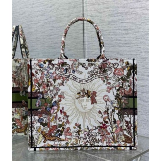 Replica Dior Large Book Tote Bag Dior 4 Saisons Automne Soleil Embroidery Fake Dior Large Book Tote Bag Dior 4 Saisons Automne Soleil Embroidery Replica