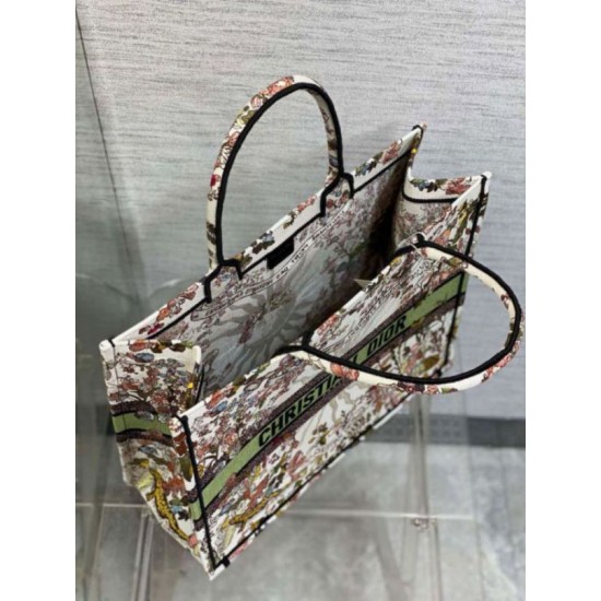 Replica Dior Large Book Tote Bag Dior 4 Saisons Automne Soleil Embroidery Fake Dior Large Book Tote Bag Dior 4 Saisons Automne Soleil Embroidery Replica