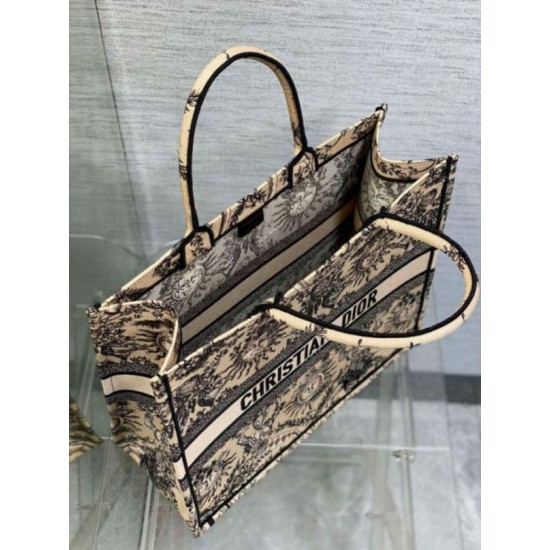 Fake Dior Large Book Tote Bag Beige Toile de Jouy Soleil Embroidery Replica Fake Dior Large Book Tote Bag Beige Toile de Jouy Soleil Embroidery Replica