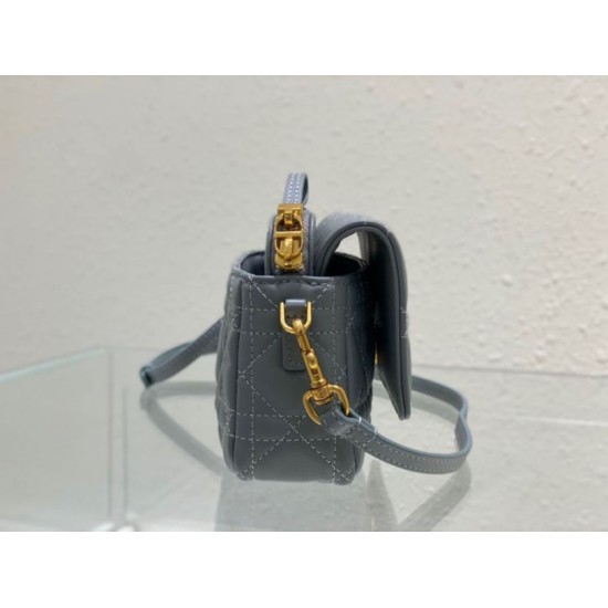 Fake Dior Caro Pouch Cloud Blue Cannage Calfskin Replica Replica Dior Caro Pouch Cloud Blue Cannage Calfskin
