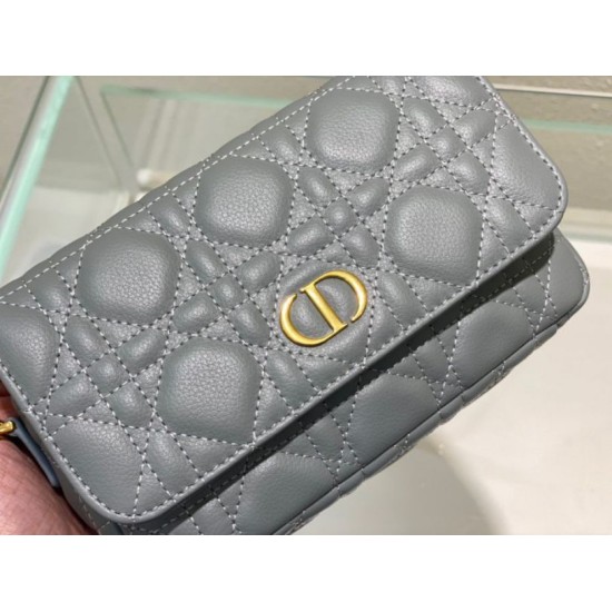 Fake Dior Caro Pouch Cloud Blue Cannage Calfskin Replica Replica Dior Caro Pouch Cloud Blue Cannage Calfskin