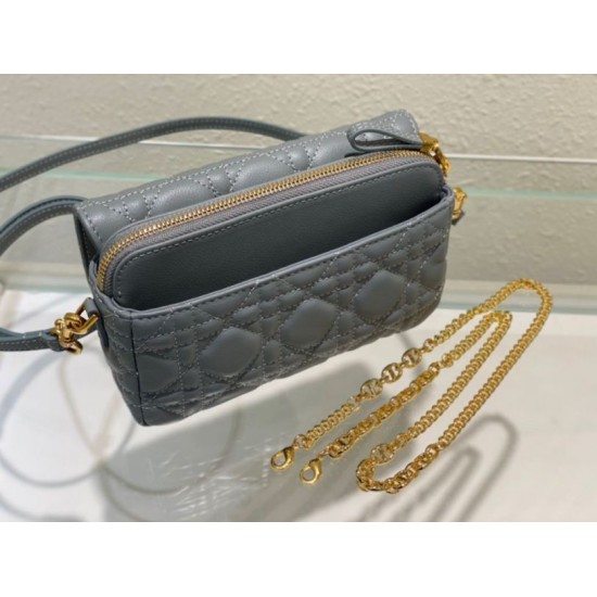 Fake Dior Caro Pouch Cloud Blue Cannage Calfskin Replica Replica Dior Caro Pouch Cloud Blue Cannage Calfskin