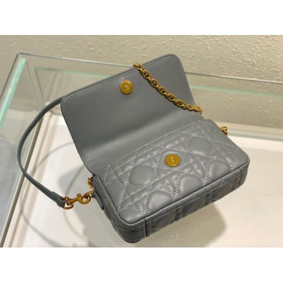Fake Dior Caro Pouch Cloud Blue Cannage Calfskin Replica Replica Dior Caro Pouch Cloud Blue Cannage Calfskin