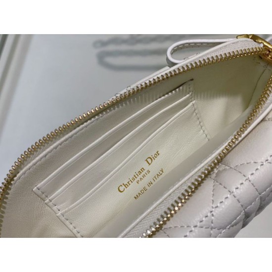 Fake Dior Caro Pouch White Cannage Calfskin Replica Replica Dior Caro Pouch White Cannage Calfskin