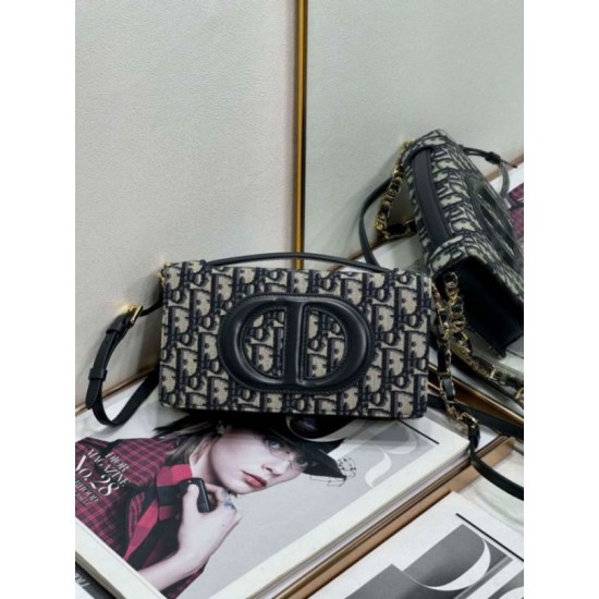 Replica Dior CD Signature Mini Bag Blue Oblique Jacquard Fake Dior CD Signature Mini Bag Blue Oblique Jacquard Replica